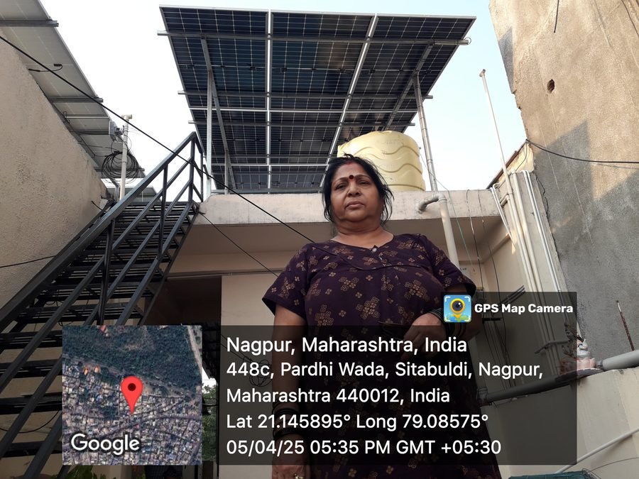 Solar Plant - Ms. Jyoti Trivedi, Sitabuldi Nagpur