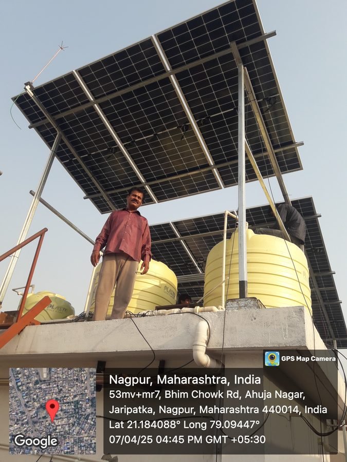 Solar Plant - Mr. Liladhar Malkhede, Jaripatka Nagpur