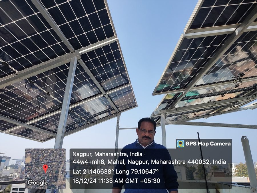 Solar Plant - Mr. Pradeep Ninawe, Mahal Nagpur