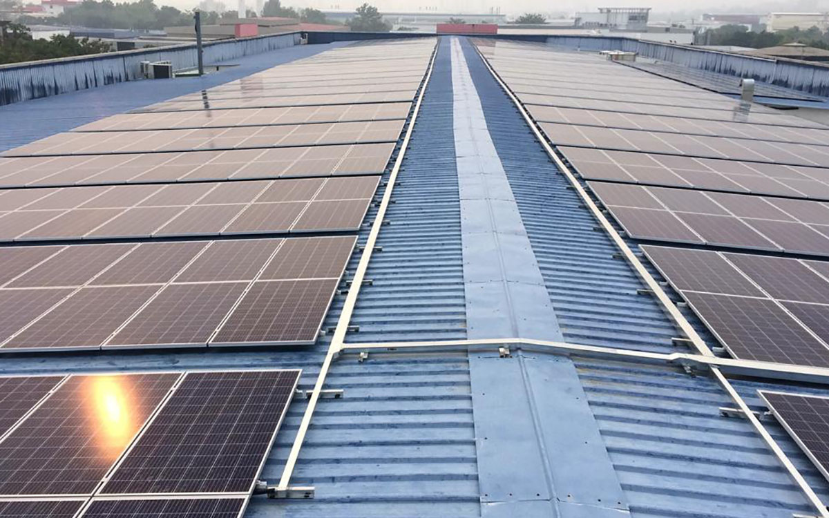 Industrial Solar, 40 kWp Solar Plant on Profile Sheet, AI In Solar